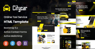 Citycar - Online Taxi Service HTML Template by KodeSolution