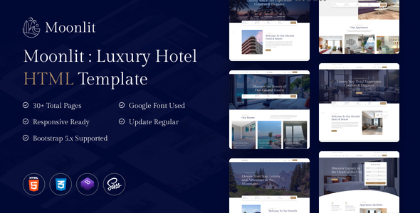 Moonlit - Hotel HTML Template by ThemeWant