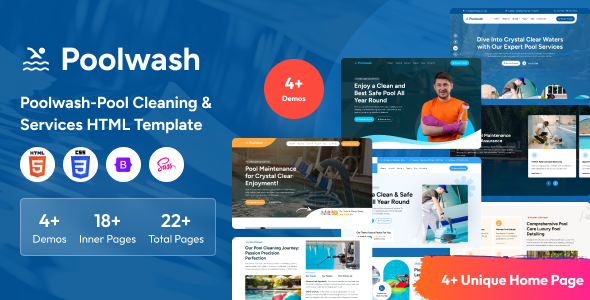 Poolwash - Pool Cleaning & Services HTML Template by VikingLab