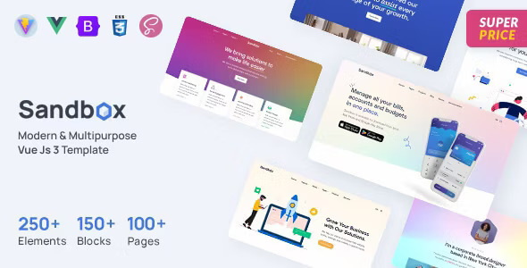 Sandbox - Modern & Multipurpose VueJs Template by elite-themes24