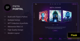 MetaPortal - Flask NFT Portfolio and Landing Page by SRBThemes