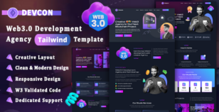 Devcon - Web3 Development Agency TailwindCss Template by SemoThemes