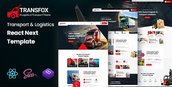 Transfox - Transport & Logistics React Template by KodeSolution