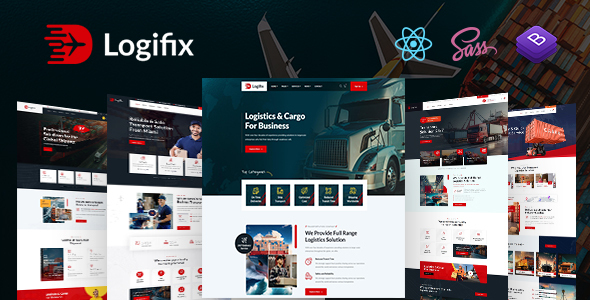 Logifix - Transport & Logistics React Template by KodeSolution