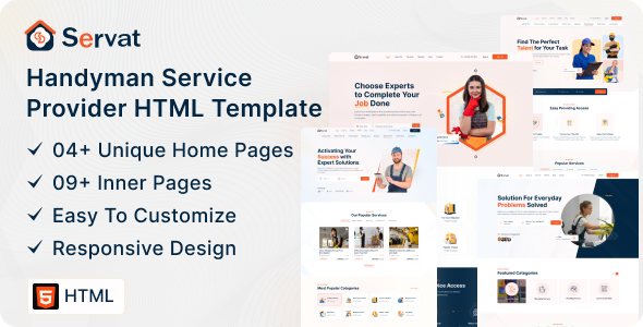 Servat - Handyman Service Provider HTML Template by binary-vines