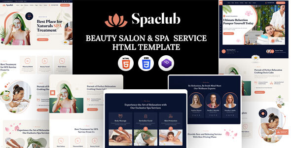 Spaclub - Beauty Salon & Spa Service HTML Template by aonetheme