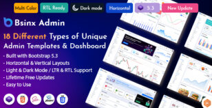 Bsinx - Ultimate Bootstrap Admin Dashboard Template by multipurposethemes