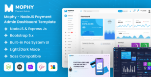 Mophy - NodeJs Payment Admin Dashboard Template by DexignZone