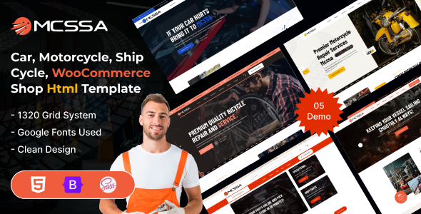 MCSSA | Repair Service & Auto Mechanic Template by ordainIT