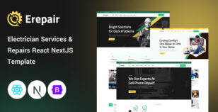 Erepair - Electronics Services & Electrical Repairs React NextJs Template by weblayout