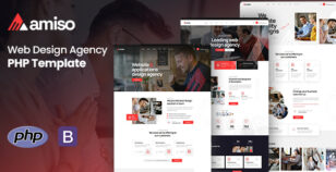 Amiso - Web Design Agency PHP Template by KodeSolution