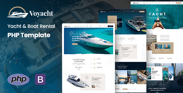 Voyacht - Yacht and Boat Rental PHP Template by KodeSolution