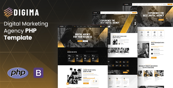 Digima - Creative Agency PHP Template by KodeSolution