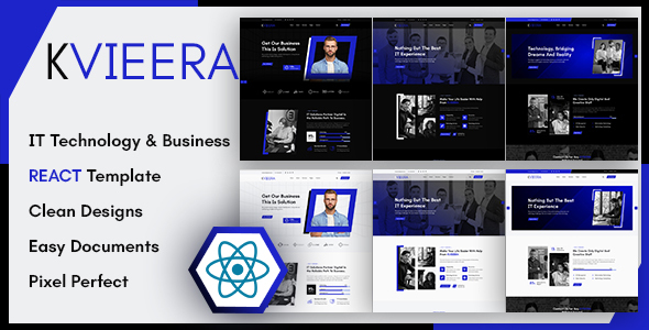 Kvieera - IT Technology & Business REACT Template by thewebmax