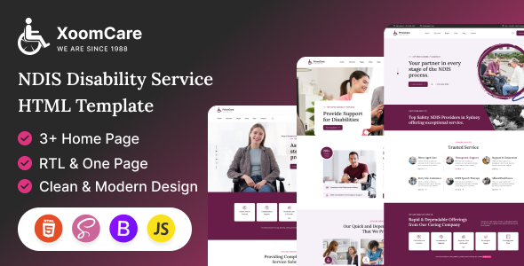 Xoomcare - NDIS Disability & Elderly Special Care HTML Template by XoomCoders