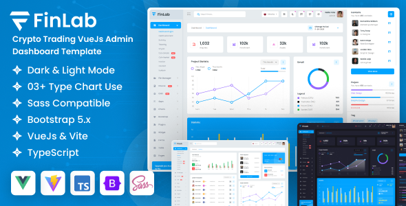 FinLab - Crypto Trading Vue JS Admin Dashboard Template by dexignlabs