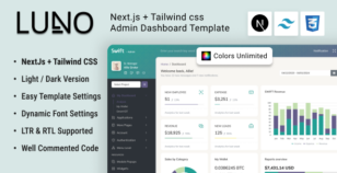 LUNO | Next.js + Tailwind CSS Admin Dashboard Template by wrraptheme