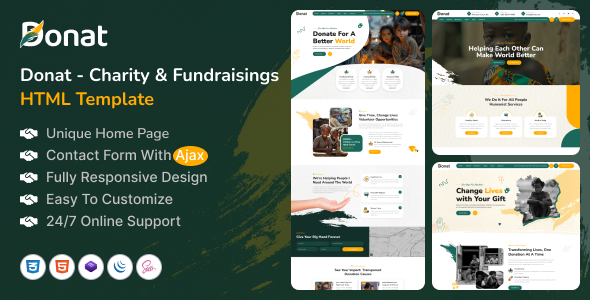 Donat - Charity & Fundraising HTML Template with RTL by themeholy