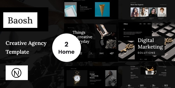 Baosh - Digital Agency React Next Js Template by Thememx