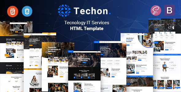 Techon - Technology IT Services HTML Template by KodeSolution