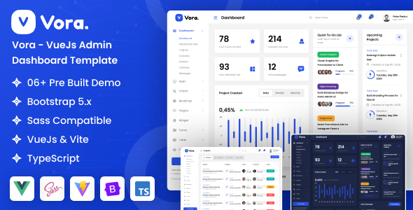 Vora - VueJs SaaS Admin Dashboard Template by dexignlabs