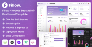 Fillow - Node Js Saas Admin Dashboard Template by dexignlabs