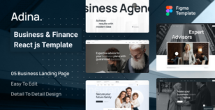 Adina - Business & Finance React jsTemplate by ThemeDox