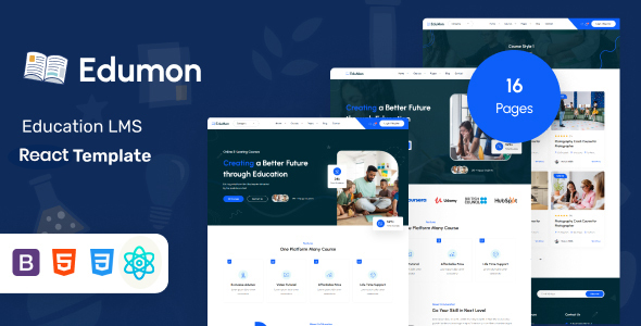 Edumon - Education & Online Course React JS Template by themesvila