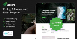 Ecozone - Ecology & Environment ReactJS Template by laralink