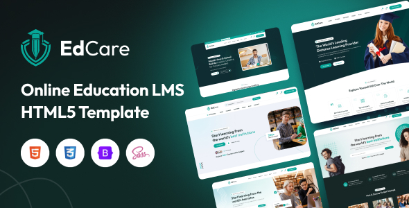 EdCare – Online Education LMS HTML5 Template by RRdevs