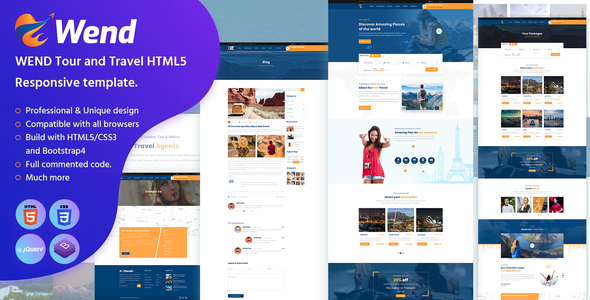 Wend – Responsive React.js Template by webguru071