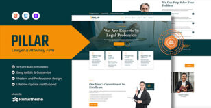 Pillar - Lawyer & Attorney HTML Template by Rometheme