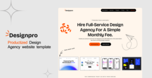 Designpro - Productized Design Agency website template by Onepageboss