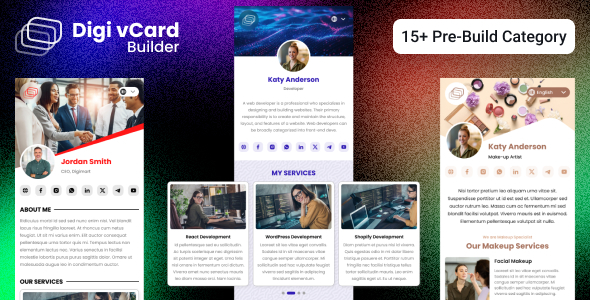 Multipurpose Digital Business Card HTML Template - Digi vCard by The_Krishna