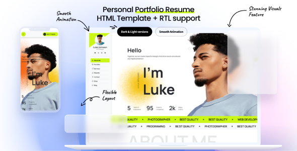 Ariket - Personal Portfolio Resume HTML Template + RTL support by MinShark