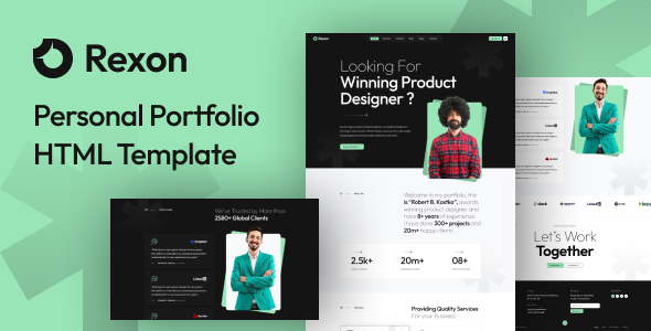 Rexon - Personal Portfolio HTML Template by HiveArt