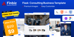 Finbiz - Flask - Consulting Business Template by parvinfotech