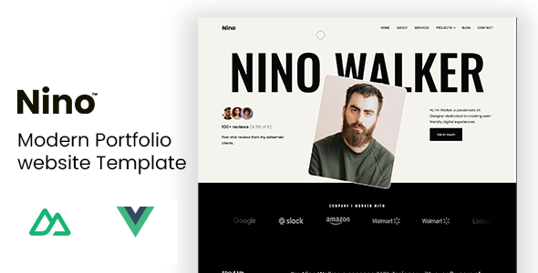 Nino - Modern Portfolio Nuxt JS Template by rk_theme