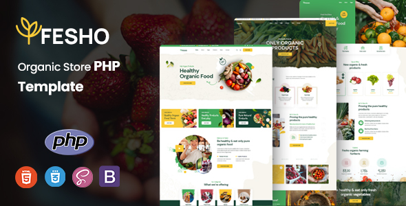 Fesho - Organic Store PHP Template by KodeSolution