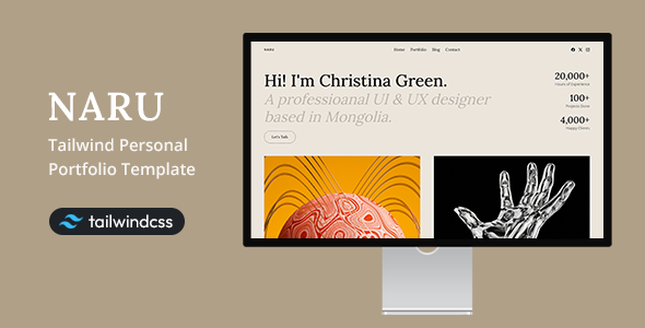 Naru - Tailwind Personal Portfolio Template by FlaTheme