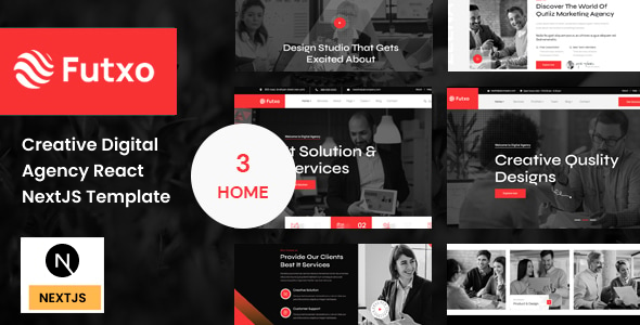 Futxo- Creative Digital Agency React NextJS Template by kathbirali