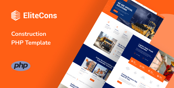 Elitecons - Construction Building PHP Template by starplate