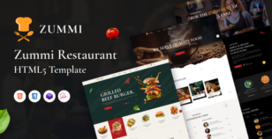 Zummi – Restaurant & Cafe Bootstrap HTML5 Template by RRdevs