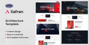 Xafran - Architecture & Interior PHP Template by codesholder