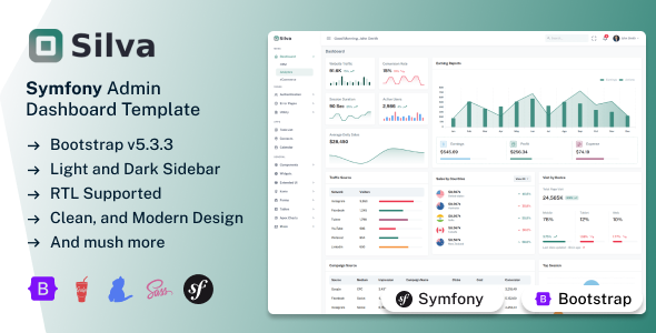 Silva - Symfony Admin Dashboard Template by Zoyo-Themes