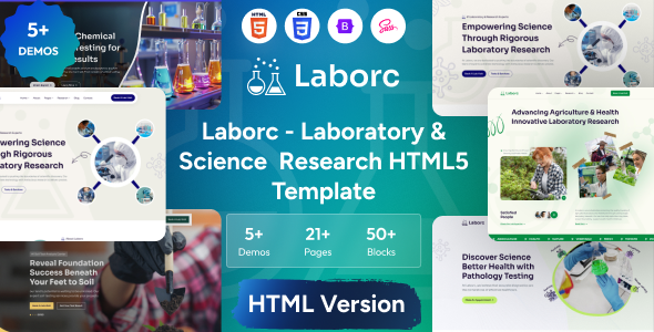 Laborc – Laboratory & Science Research HTML Template by VikingLab