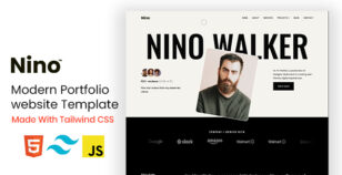 Nino - Tailwind CSS Personal Portfolio Template by themes_mountain