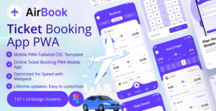 Airbook - Ticket Booking App Mobile Template (Tailwind CSS + PWA) by pixelaxis