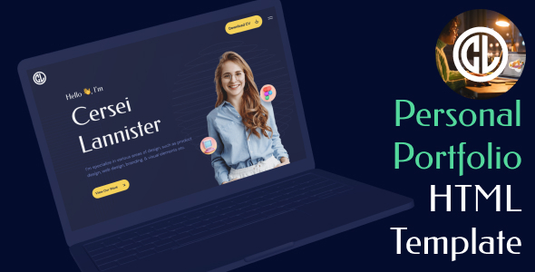 Personal Portfolio CV Resume HTML Template - Cersei Lannister by The_Krishna