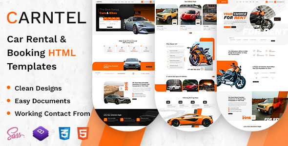 Carntel - Car Rental & Booking HTML Template by thewebmax